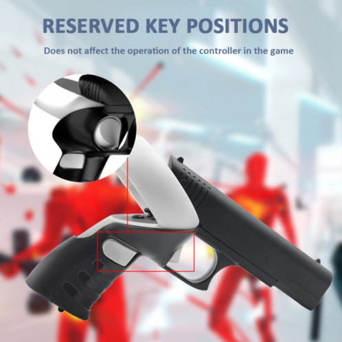 Poignée de jeu de tir pour contrôleur iplay Meta Quest 2 VR (noir) SH001A535-010