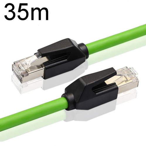 Câble industriel Gigabit à double blindage CAT6 de 35 m, résistant aux vibrations et très flexible, pour chaîne de traînée SH04141815-09