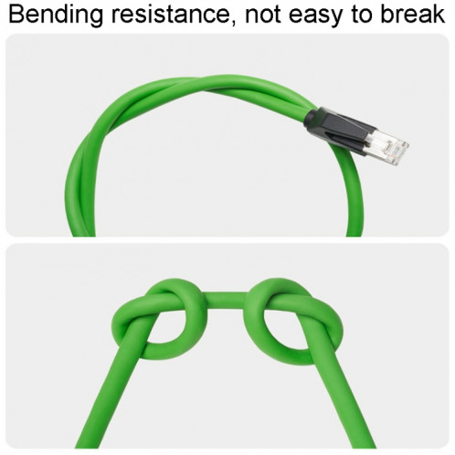 Câble industriel Gigabit à Double blindage CAT6 de 0.5m, résistant aux vibrations et très Flexible, pour chaîne de traînée SH0401276-09