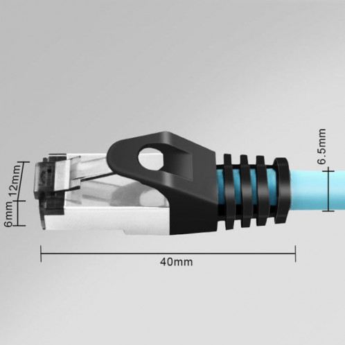 Câble Ethernet industriel Gigabit à double blindage CAT5 de 1 m, câble haut débit à grande vitesse SH1504502-07