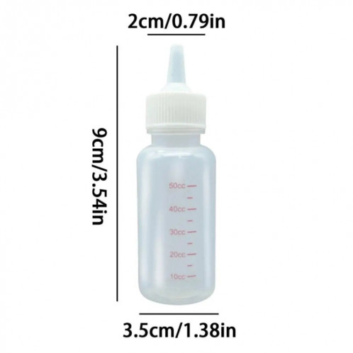 6 pièces/ensemble 50ml nouveau-né animal de compagnie doux mamelon lait bouteille ensemble chiot chats fournitures d'alimentation SH52021843-09