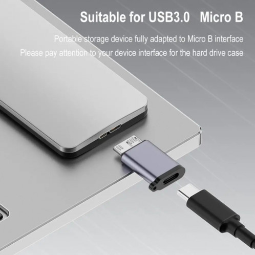 Adaptateur mâle Micro B de transfert femelle de Type C, convertisseur d'interface de boîtier de disque dur USB Link SH3502216-08
