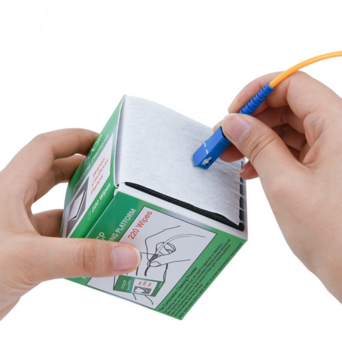 220 feuilles/boîte Komshine SC/FC/ST/LC/papier de nettoyage de fibres optiques Non tissées à fibres nues SK22631267-05