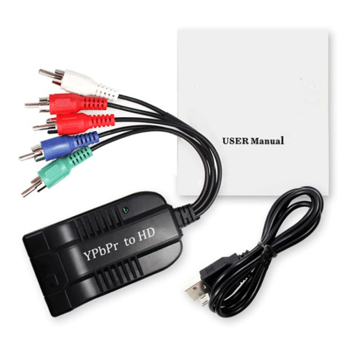 Câble adaptateur composant 1080P vers HDMI YPbPr vers convertisseur HD d'interface HD (noir) SH201A1307-06