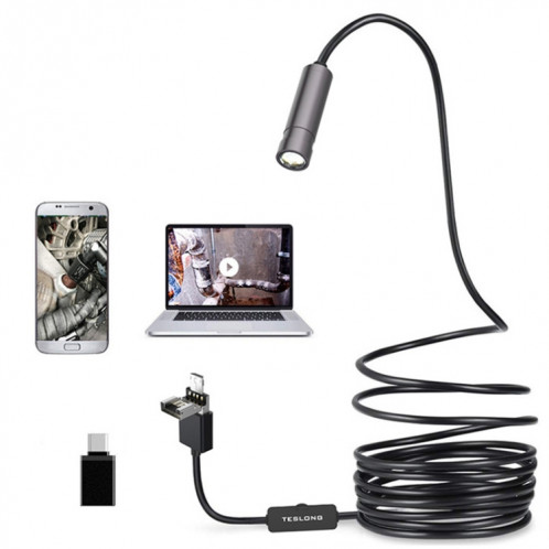 Teslong NTC125 5M 3 en 1 endoscope de téléphone USB pour la réparation automatique 500W Pixel mise au point automatique ST23601018-011
