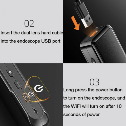 Teslong WF150 5mm WiFi connecté HD endoscope industriel outils de maintenance industrielle ST2499784-014