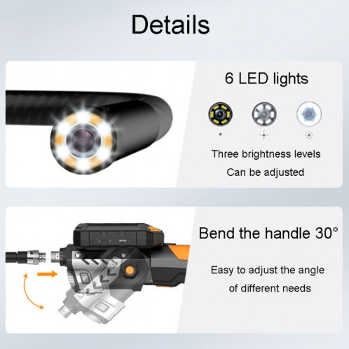 Teslong NTS300 5.5mm-3M double lentille étanche 5 pouces HD endoscope industriel outils de réparation automobile ST25101620-010