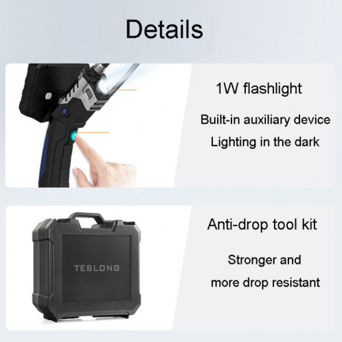 Teslong NTS300 5.5mm-3M double lentille étanche 5 pouces HD endoscope industriel outils de réparation automobile ST25101620-010