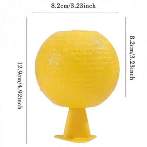 Boules de mouches de fruits de 8 cm pour usage intérieur, piège à insectes, boules collantes pour insectes (jaune avec base + colle double face) SH401A692-07