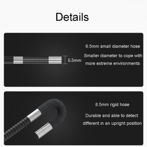 Teslong TD500 HD 5 pouces grand écran 360 degrés double direction endoscope révision des composants industriels ST2536509-014