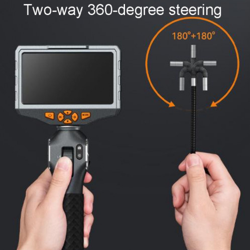 Teslong TD500 HD 5 pouces grand écran 360 degrés double direction endoscope révision des composants industriels ST2536509-014