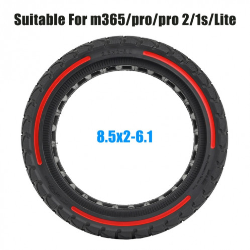 Pneus en nid d'abeille tout-terrain colorés de 8,5 x 2 pouces pour Xiaomi M365 / Pro / Pro 2 / 1S / Lite (tricolore) SH101A1920-06