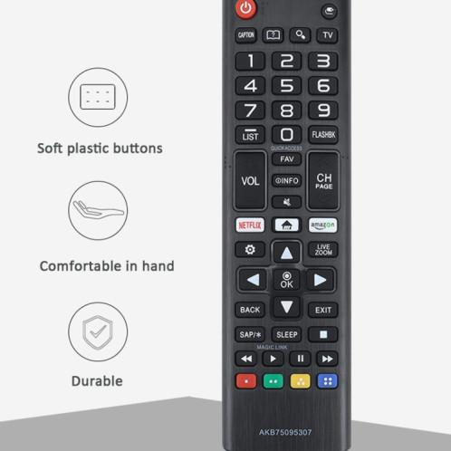 Pour LG LED LCD TV AKB75095307 433 MHz télécommande intelligente (noir) SH501A977-05