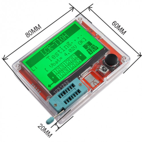 Testeur de Transistor LCR-T10H, affichage TFT pour Test de résistance de condensateur de Diode Triode, spécification: batterie au Lithium construite SH74011159-08