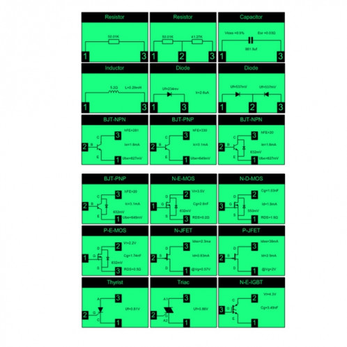 Testeur de Transistor LCR-T10H, affichage TFT pour Test de résistance de condensateur de Diode Triode, spécification: batterie au Lithium construite SH74011159-08