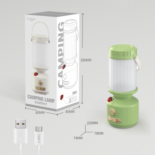 Veilleuse de chevet LED tripolaire à intensité variable, lumière ambiante décorative de Camping (rose) SH501B873-012