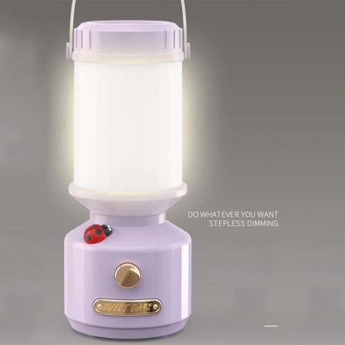 Veilleuse de chevet LED tripolaire à intensité variable, lumière ambiante décorative de Camping (violet) SH501C815-012