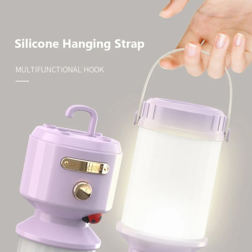 Veilleuse de chevet LED tripolaire à intensité variable, lumière ambiante décorative de Camping (violet) SH501C815-012