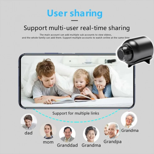 Mini caméra de surveillance 1080P à distance Smart WIFI Home HD de 2 millions de pixels, spécifications: X5 + 128G SH58041806-015