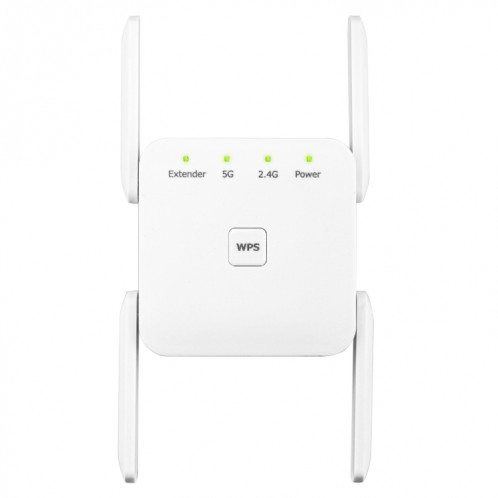 Le répéteur d'extension WiFi 1200Mbps 2.4G / 5G prend en charge le port Ethernet prise américaine blanche SH3402859-07