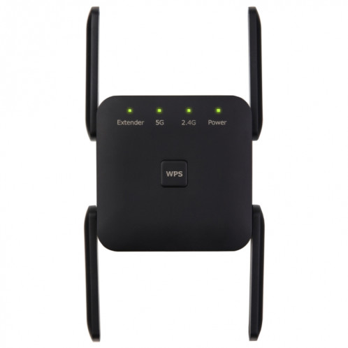 Le répéteur d'extension WiFi 1200Mbps 2.4G / 5G prend en charge le port Ethernet prise américaine noire SH34051286-07