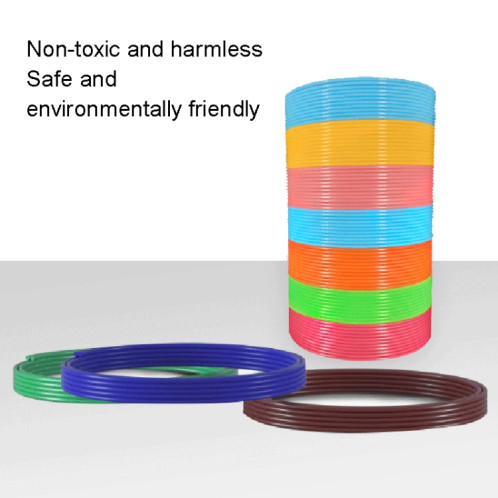 Consommables pour stylo d'impression 3D PCL, 5m, 1.75mm, matériau de ligne très résistant, matière première environnementale, fil de soie d'impression, 10 couleurs/ensemble SH18011359-06