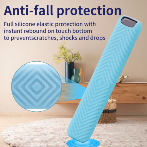 20,9 x 4,3 x 1,7 cm pour étui de protection pour télécommande TCL RC902V FMR1/FAR2/FMR4 housses universelles antichoc en silicone (bleu lumineux) SH701A208-012