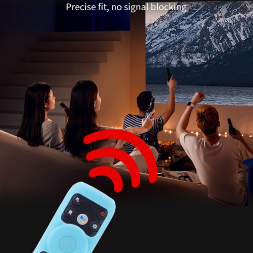 20,9 x 4,3 x 1,7 cm pour étui de protection pour télécommande TCL RC902V FMR1/FAR2/FMR4 housses universelles antichoc en silicone (bleu lumineux) SH701A208-012
