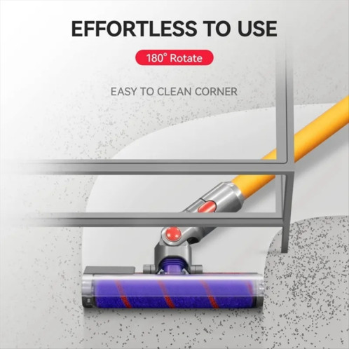 Tête de brosse d'aspirateur avec lumière verte, pour Dyson V10 Slim V12 Slim + réservoir d'eau SH8904744-08