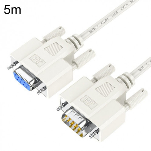 JINGHUA B110 câble DB mâle à femelle RS232 série COM cordon ligne de connexion de périphérique d'imprimante, taille: 5 m (beige) SJ303A1399-011