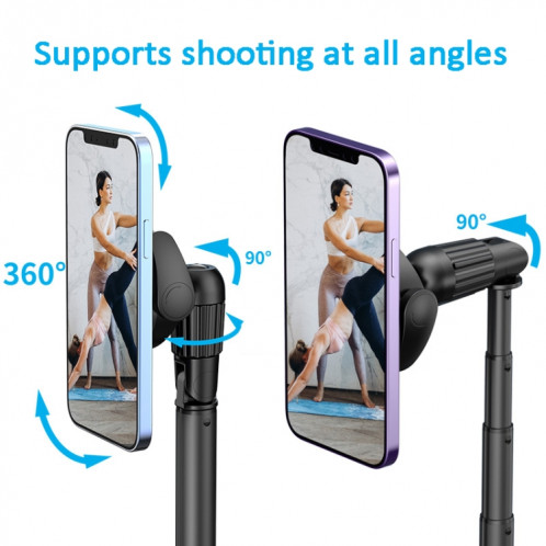 Trépied de perche à selfie extensible pour téléphone magnétique de 1,5 m avec télécommande sans fil ws-22001 4 SH0501102-010