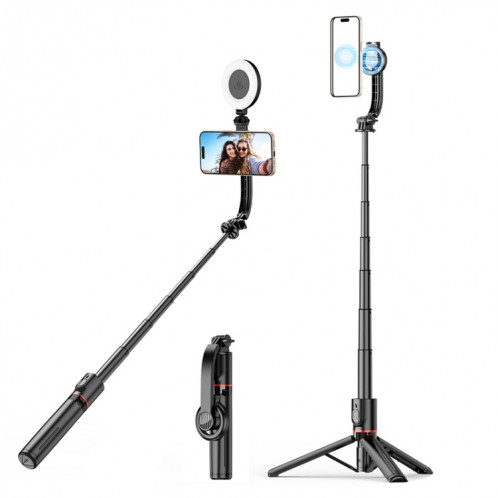 Trépied de bureau magnétique de support de téléphone de bâton de Selfie de Bluetooth de L20 avec la lumière de remplissage de D07 SH0702982-015