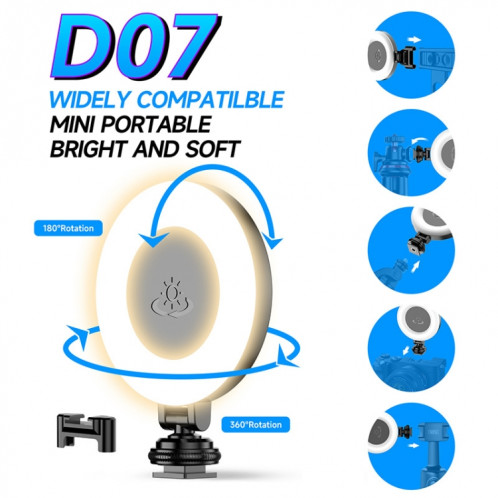 Trépied de bureau magnétique de support de téléphone de bâton de Selfie de Bluetooth de L20 avec la lumière de remplissage de D07 SH0702982-015
