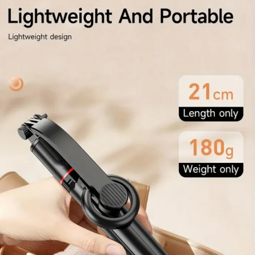 Trépied de bureau magnétique de support de téléphone de bâton de Selfie de Bluetooth de L20 avec la lumière de remplissage de D07 SH0702982-015