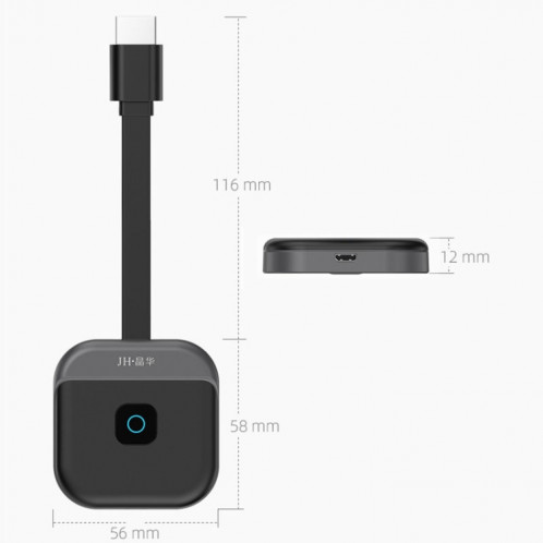 JINGHUA Z500 HD lanceur d'écran sans fil Intelligent prenant en charge la commutation d'écran horizontale et verticale SJ33091457-09