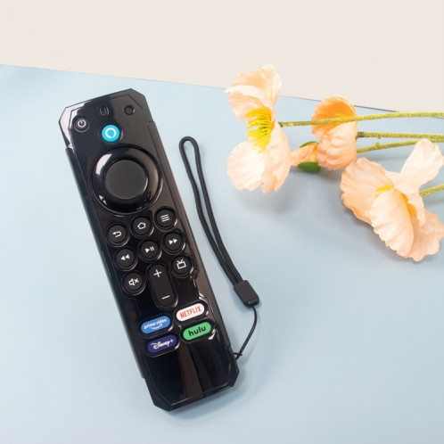 Pour Amazon Alexa Voice Remote 3ème génération Anti-chute et housse de protection pour télécommande TV (noir) SH901C1585-06