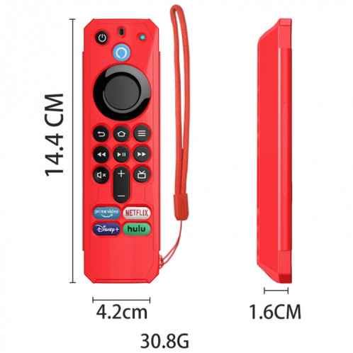 Pour Amazon Alexa Voice Remote 3ème génération Anti-chute et housse de protection pour télécommande TV (blanc) SH901A841-06