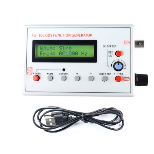 Compteur de fréquence de générateur de Signal de fonction DDS FG-100 1Hz-500kHz (blanc) SH101A1833-06