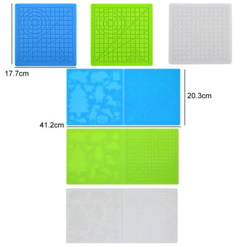 Tapis de modèle de peinture de bricolage de silicone de copie de stylo d'impression 3D, spécification: Transparent grand SH44061537-09