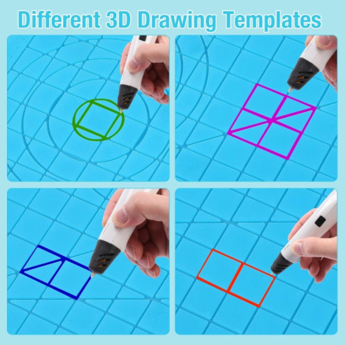 Tapis de modèle de peinture de bricolage de silicone de copie de stylo d'impression 3D, spécification: Transparent SH4403563-09