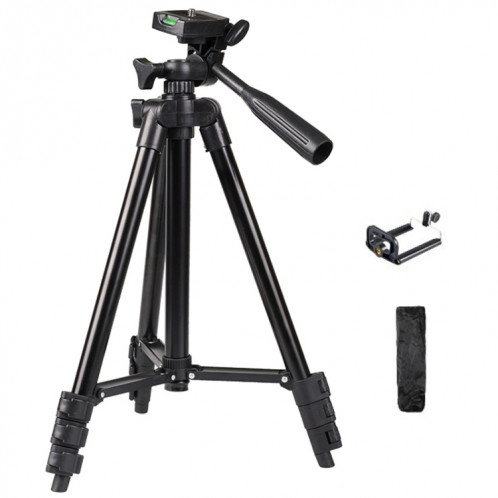 Support d'atterrissage rétractable pour appareil photo reflex numérique en aluminium portable, trépied en direct pour photographie, spécifications: trépied de 130 cm + clip + sac SH45031710-07