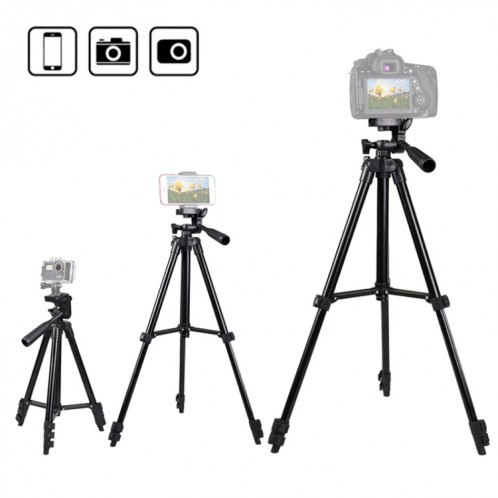 Support d'atterrissage rétractable pour trépied en direct pour appareil photo reflex numérique en aluminium portable, Spécifications: trépied de 150 cm + clip + sac + contrôleur + adaptateur SH45061811-07