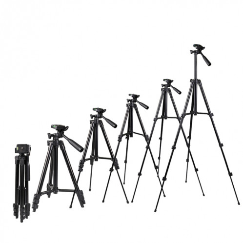 Support d'atterrissage rétractable pour appareil photo reflex numérique en aluminium portable, trépied en direct pour photographie, spécifications: trépied de 150 cm + clip + sac SH4505342-07