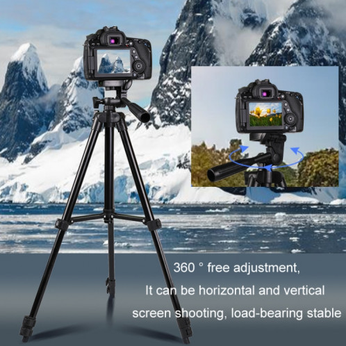Support d'atterrissage rétractable pour trépied en direct pour appareil photo reflex numérique en aluminium portable, Spécifications: trépied de 150 cm + clip + sac + contrôleur + adaptateur SH45061811-07