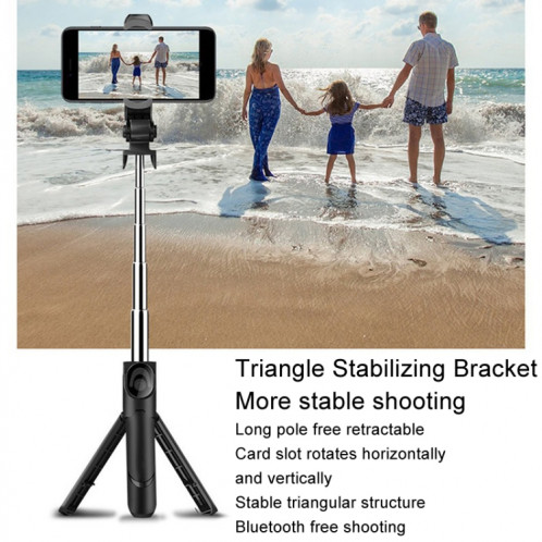 Trépied de téléphone portable XT09 Live, support de perche à selfie Bluetooth, perche à selfie (blanc) SH601B1477-014
