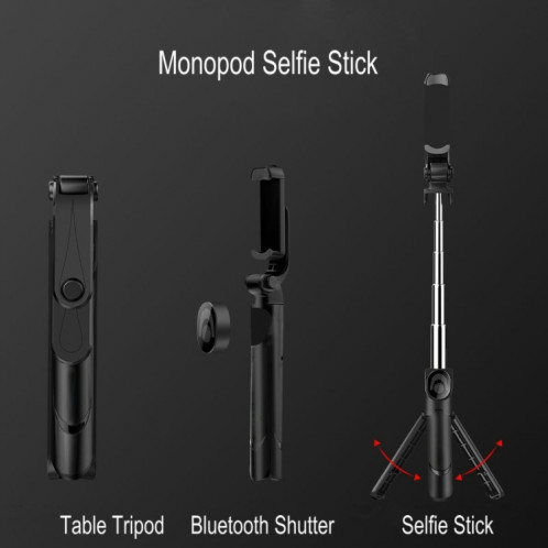 Trépied de téléphone portable XT09 Live, support de perche à selfie Bluetooth (noir) SH601A13-014
