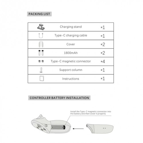 Base de chargement pour casque Meta Quest 3, avec lumières éblouissantes, support de chargement à poignée VR (blanc) SH501A355-06