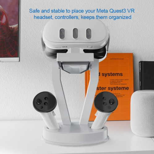 JYS-MQ003 pour Meta Quest 3/2 VR lunettes support de poignée accessoire d'organisateur de bureau (blanc) SH201A154-09