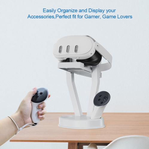 JYS-MQ003 pour Meta Quest 3/2 VR lunettes support de poignée accessoire d'organisateur de bureau (blanc) SH201A154-09