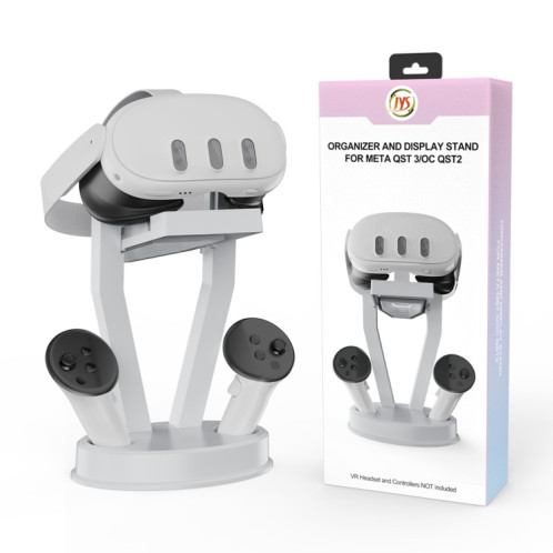 JYS-MQ003 pour Meta Quest 3/2 VR lunettes support de poignée accessoire d'organisateur de bureau (blanc) SH201A154-09